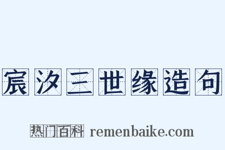 宸汐三世缘造句是什么意思的图片